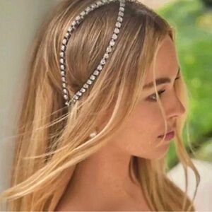 Elegant Silver Crystal Headband